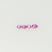 1.1-2.4 mm Natural Pink Sapphire Loose Gemstone Round Diamond Cut Cleanish Quality Color