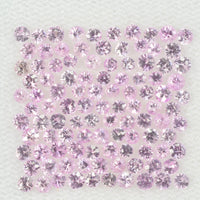 1.2-2.7 mm Natural Pink Sapphire Loose Gemstone Round Diamond Cut Cleanish Quality Color