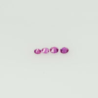 1.4-1.7 mm Natural Pink Sapphire Loose Gemstone Round Diamond Cut Cleanish Quality AA Color