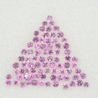 1.4-1.7 mm Natural Pink Sapphire Loose Gemstone Round Diamond Cut Cleanish Quality Color