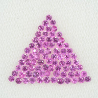 0.8-1.9 mm Natural Pink Sapphire Loose Gemstone Round Diamond Cut Cleanish Quality A Color