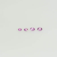 1.4-1.7 mm Natural Pink Sapphire Loose Gemstone Round Diamond Cut Cleanish Quality Color