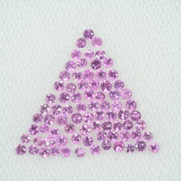 0.8-2.3 mm Natural Pink Sapphire Loose Gemstone Round Diamond Cut Cleanish Quality Color