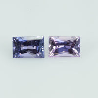 1.28 Cts Natural Fancy Sapphire Loose Pair Gemstone Square Baguette Cut