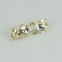 1.26 Cts Natural Fancy Sapphire Loose Pair Gemstone Square Baguette Cut