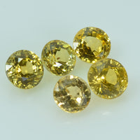 5.0 mm Natural Yellow Sapphire Loose Gemstone Round Cut