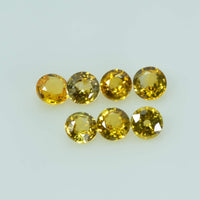 4.5 Mm Natural Yellow Sapphire Loose Gemstone Round Cut