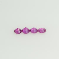 2.5-4.1 mm Natural Pink Sapphire Loose Gemstone Round Diamond Cut Vs Quality