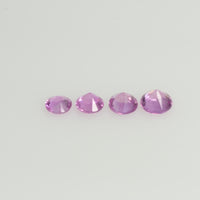 2.5-4.5 mm Natural Pink Sapphire Loose Gemstone Round Diamond Cut Vs Quality