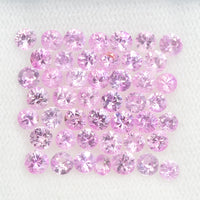 2.6-4.0 mm Natural Pink Sapphire Loose Gemstone Round Diamond Cut Vs Quality