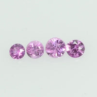 0.8-2.3 mm Natural Pink Sapphire Loose Gemstone Round Diamond Cut Cleanish Quality Color