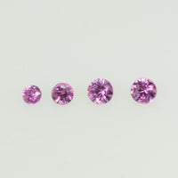 1.4-1.7 mm Natural Pink Sapphire Loose Gemstone Round Diamond Cut Cleanish Quality Color