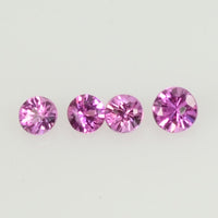 1.1-2.4 mm Natural Pink Sapphire Loose Gemstone Round Diamond Cut Cleanish Quality Color