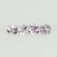 2.5 mm Natural Pink Sapphire Loose Gemstone Round Diamond Cut Cleanish Quality Color