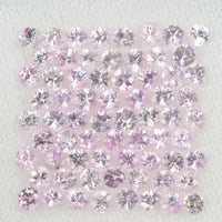 2.5 mm Natural Pink Sapphire Loose Gemstone Round Diamond Cut VS Quality Color
