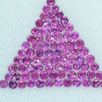 1.4-1.7 mm Natural Pink Sapphire Loose Gemstone Round Diamond Cut Vs Quality AAA Color