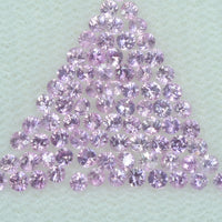 1.4-1.7 mm Natural Pink Sapphire Loose Gemstone Round Diamond Cut Vs Quality Color