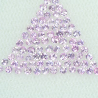 0.8-2.3 mm Natural Pink Sapphire Loose Gemstone Round Diamond Cut Vs Quality Color