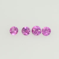 1.8-2.3 mm Natural Pink Sapphire Loose Gemstone Round Diamond Cut Vs Quality Color