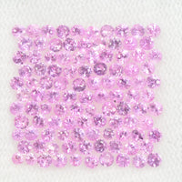 1.8-2.3 mm Natural Pink Sapphire Loose Gemstone Round Diamond Cut Vs Quality Color