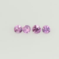 1.8-2.3 mm Natural Pink Sapphire Loose Gemstone Round Diamond Cut Vs Quality Color