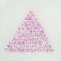 1.8-4 mm Natural Pink Sapphire Loose Gemstone Round Diamond Cut Pk Quality Color