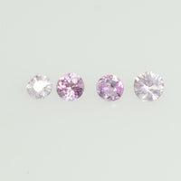 1.5-4 mm Natural Pink Sapphire Loose Gemstone Round Diamond Cut Pk Quality