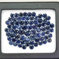5-8 MM Natural Blue Sapphire Loose Gemstone Round Cut