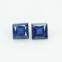 5.0 Mm Natural Blue Sapphire Loose Gemstone Princess Cab