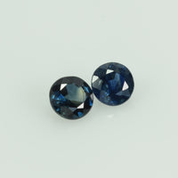 3.7 mm Natural Blue Sapphire Loose Gemstone Round Cut