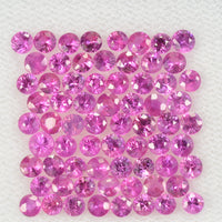 2.5 mm Natural Pink Sapphire Loose Gemstone Round Diamond Cut VS Quality A Color