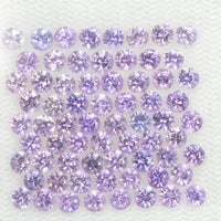2-3.5 mm Natural Purple Sapphire Loose Gemstone Round Diamond Cut Cleanish Quality