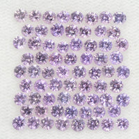 1.4-3.5 mm Natural Pink Sapphire Loose Gemstone Round Diamond Cut Cleanish Quality