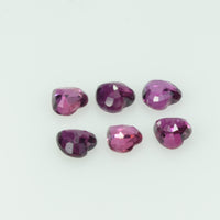 3.25 mm Lot Natural Ruby Loose Gemstone Heart Cut