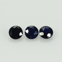 4.7-5.3 MM Natural Blue Sapphire Loose Gemstone Round Cut