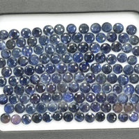 4.8-5.3 MM Natural Blue Sapphire Loose Gemstone Round Cut