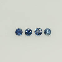 2.5 mm Natural BlueSapphire Loose Gemstone Round Diamond Cut Cleanish Quality Color