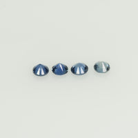 2.5 mm Natural BlueSapphire Loose Gemstone Round Diamond Cut Cleanish Quality Color