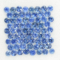 0.8-4.0 mm Natural Blue Sapphire Loose Gemstone Round Diamond Cut Vs Quality A+ Color