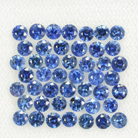 2.6-3.0 mm Natural Blue Sapphire Loose Gemstone Round Diamond Cut Cleanish Quality Color