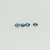1.3-4 mm Natural Blue Sapphire Loose Gemstone Round Diamond Cut Cleanish Quality Color