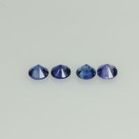 0.8-5.0 mm Natural Blue Sapphire Loose Gemstone Round Diamond Cut Vs Quality Color