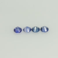 1.2 -4.0 mm Natural Blue Sapphire Loose Gemstone Round Diamond Cut Vs Quality Color