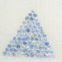 0.9-3.7 mm Natural Blue Sapphire Loose Gemstone Round Diamond Cut Vs Quality Color