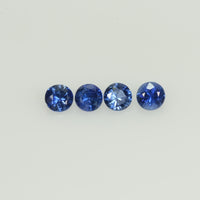 1.1-4.2 mm Natural Blue Sapphire Loose Gemstone Round Diamond Cut Vs Quality Color
