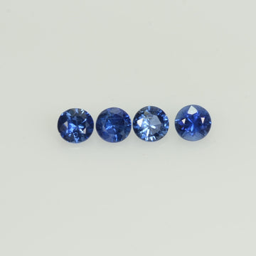 1.1-4.2 mm Natural Blue Sapphire Loose Gemstone Round Diamond Cut Vs Quality Color