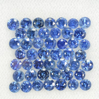 1.1-4.2 mm Natural Blue Sapphire Loose Gemstone Round Diamond Cut Vs Quality Color