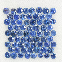 1.1-5.0 mm Natural Blue Sapphire Loose Gemstone Round Diamond Cut Vs Quality A+ Color
