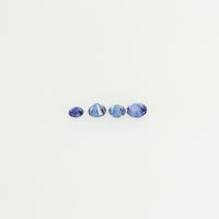 0.8-4.4 mm Natural Blue Sapphire Loose Gemstone Round Diamond Cut Cleanish Quality Color
