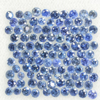 0.8-4.4 mm Natural Blue Sapphire Loose Gemstone Round Diamond Cut Cleanish Quality Color